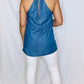 CHAMBRAY HALTER TOP