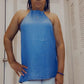 CHAMBRAY HALTER TOP