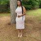 June Dusty Rose Silhouette Bodycon Midi Tank Dress